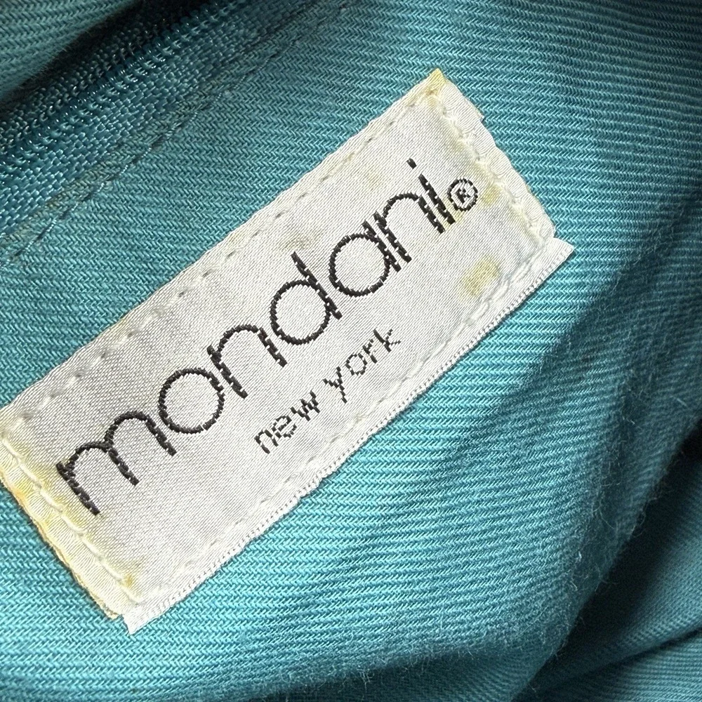 Mondani New York Purple Leather Shoulder Bag Y2K Zip Pocket Purse‎